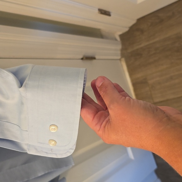 Forsythe Like New Preppy Blue Men's Dress Shirt Size 17 32/33 - Picture 4 of 4